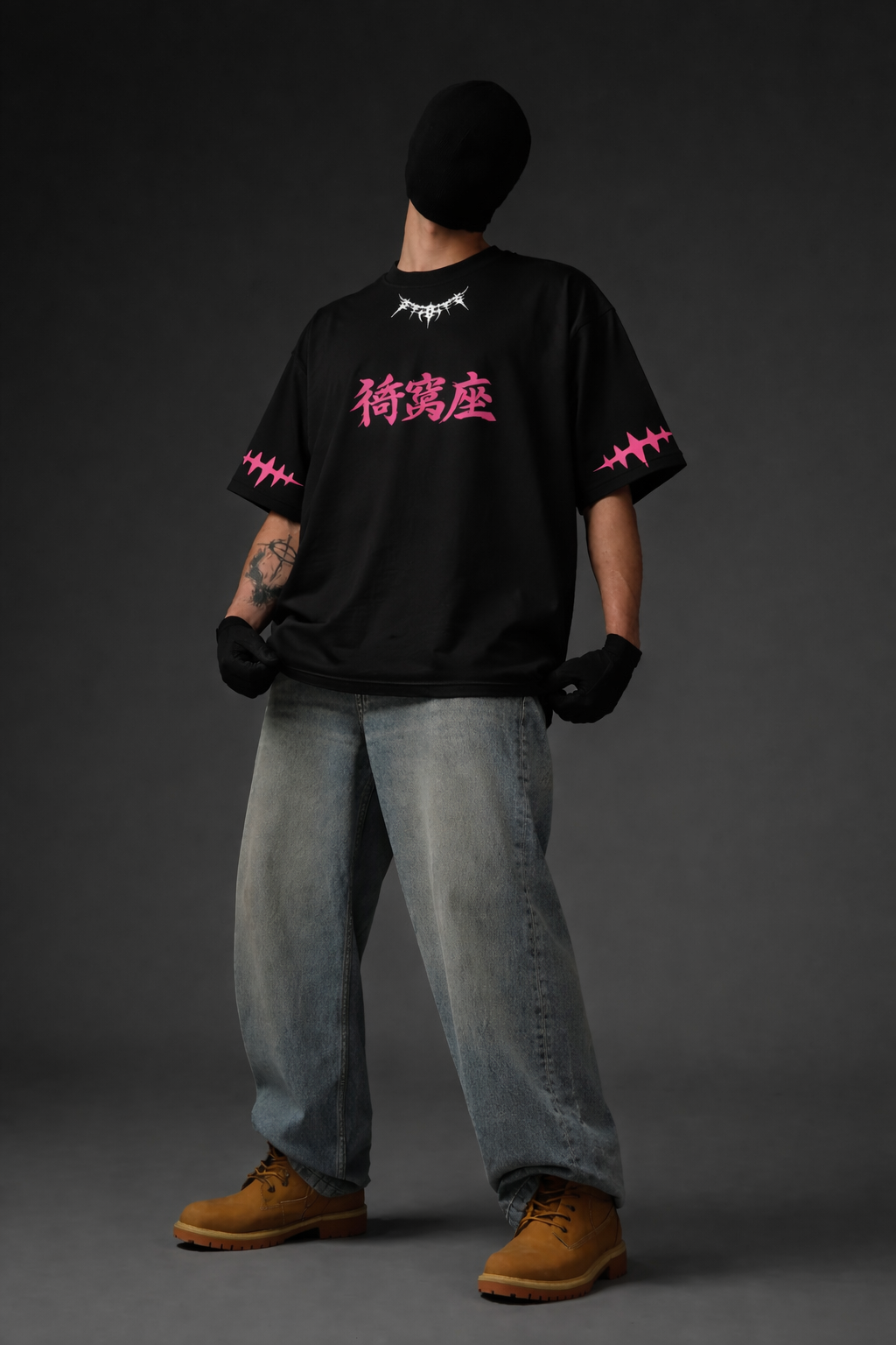 Oni Warrior Japanese Graphic Oversized T-Shirt
