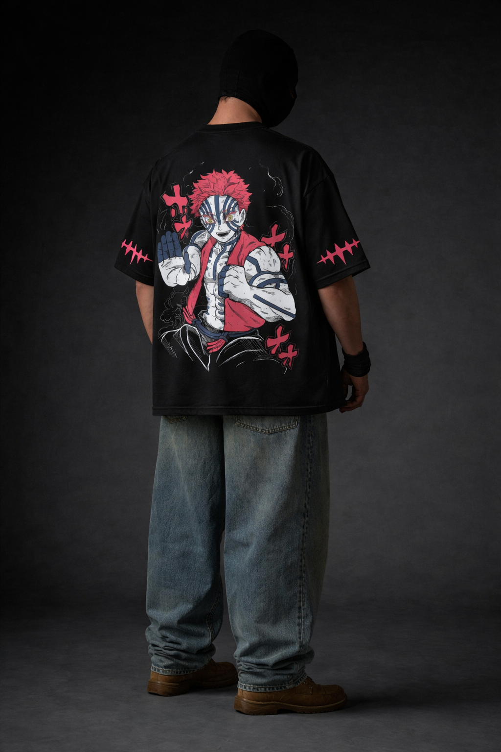 Oni Warrior Japanese Graphic Oversized T-Shirt